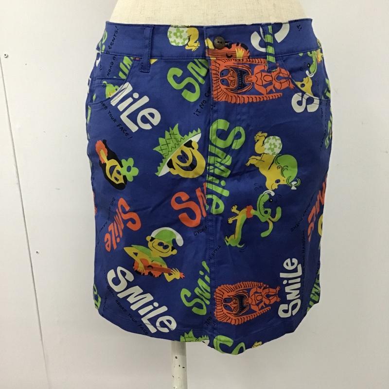 ビームスゴルフ BEAMS GOLF スカート ミニスカート SUN SURF ゴルフウェア M 総柄 青 / ブルー / レディース USED 古着 中古 10093123