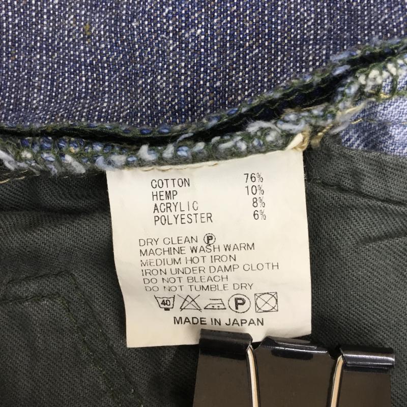 ゴーヘンプ GOHEMP パンツ ショートパンツ デニム ショーツ ダメージ加工 刺繍 30インチ インディゴ / インディゴ / メンズ USED 古着 中古 10093203