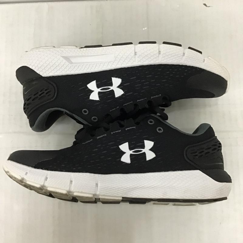 アンダーアーマー UNDER ARMOUR スニーカー スニーカー 3023335-001 ランニングシューズ チャージド ローグ2 24.5cm 24.5cm ロゴ、文字 黒 / ブラック / X 白 / ホワイト / レディース USED 古着 中古 10093218