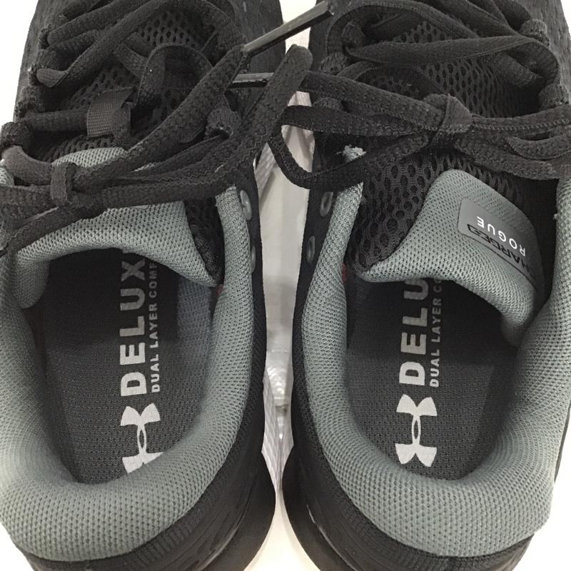 アンダーアーマー UNDER ARMOUR スニーカー スニーカー 3023335-001 ランニングシューズ チャージド ローグ2 24.5cm 24.5cm ロゴ、文字 黒 / ブラック / X 白 / ホワイト / レディース USED 古着 中古 10093218