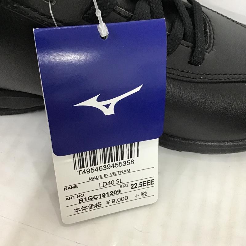 ミズノ MIZUNO スニーカー スニーカー B1GC191209 ウォーキングシューズ 22.5cm 箱有 22.5cm ワンポイント 黒 / ブラック / レディース USED 古着 中古 10093219