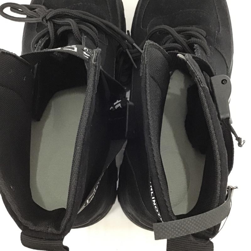古着 USED ブーツ ショートブーツ シークレットシューズ ハイカット ロゴ、文字 黒 / ブラック / メンズ USED 古着 中古 10093225