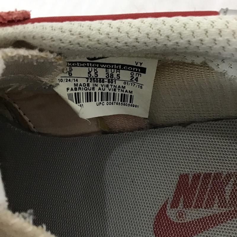 ナイキ NIKE スニーカー スニーカー 725066-601 チャレンジャー 24cm 24.0cm ロゴ、文字 赤 / レッド / X 銀 / シルバー / レディース USED 古着 中古 10093233