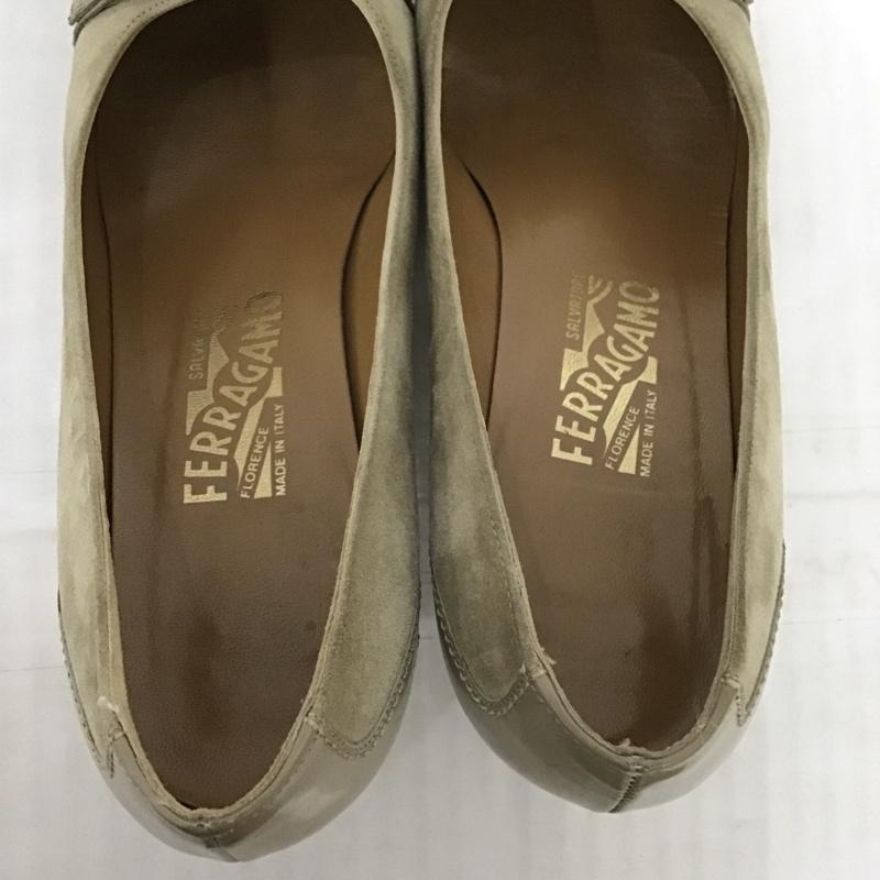 サルヴァトーレフェラガモ Salvatore Ferragamo パンプス パンプス ベルト付き 61/2 無地 ベージュ / ベージュ / レディース USED 古着 中古 10093235