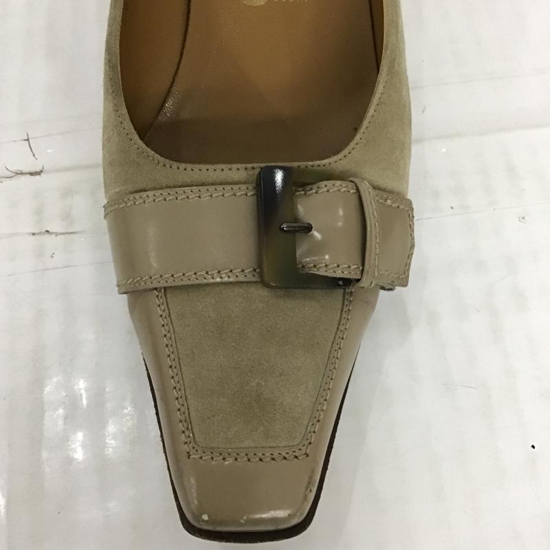 サルヴァトーレフェラガモ Salvatore Ferragamo パンプス パンプス ベルト付き 61/2 無地 ベージュ / ベージュ / レディース USED 古着 中古 10093235