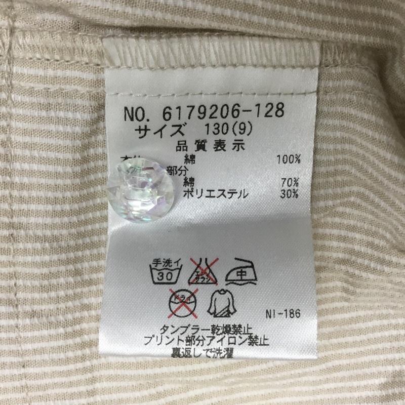 メゾピアノ MezzoPiano ワンピース ミニスカート 130cm 130cm 無地 X ストライプ マルチカラー / マルチカラー / ガールズ USED 古着 中古 10093248