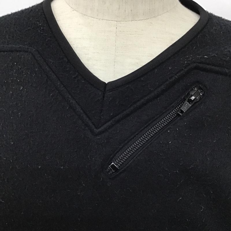 アトウ a ato o, カットソー 長袖 フリース長袖カットソー ブイネックカットソー S 無地 黒 / ブラック / メンズ USED 古着 中古 10093249