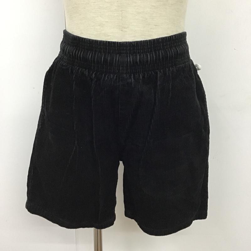 クックマン COOKMAN パンツ ショートパンツ コーデュロイ M ロゴ、文字 黒 / ブラック / メンズ USED 古着 中古 10093293