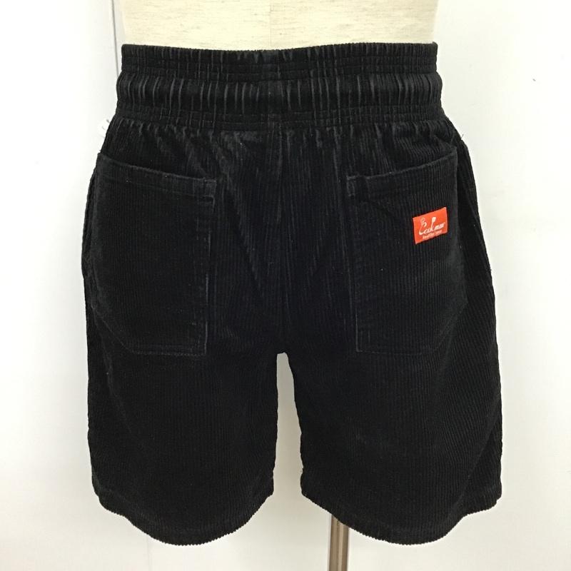 クックマン COOKMAN パンツ ショートパンツ コーデュロイ M ロゴ、文字 黒 / ブラック / メンズ USED 古着 中古 10093293