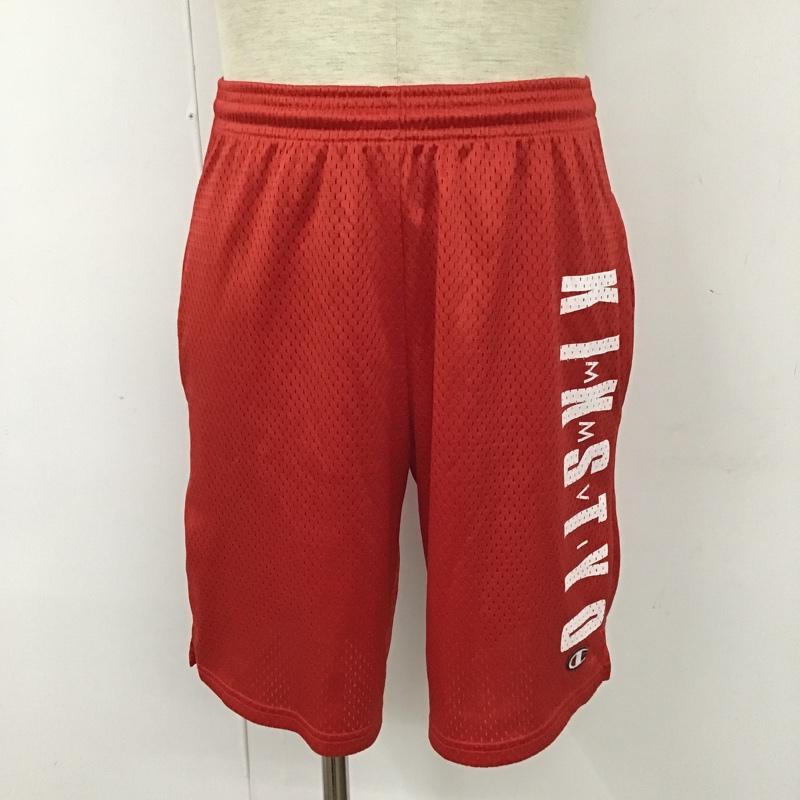 キックスティーワイオー KIKS TYO パンツ ショートパンツ Champion メッシュ S ロゴ、文字 赤 / レッド / メンズ USED 古着 中古 10093295