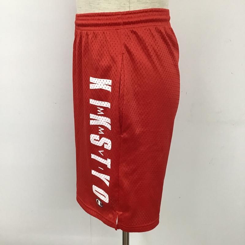 キックスティーワイオー KIKS TYO パンツ ショートパンツ Champion メッシュ S ロゴ、文字 赤 / レッド / メンズ USED 古着 中古 10093295