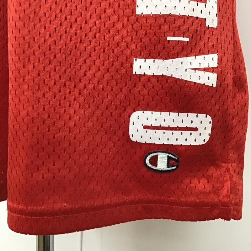 キックスティーワイオー KIKS TYO パンツ ショートパンツ Champion メッシュ S ロゴ、文字 赤 / レッド / メンズ USED 古着 中古 10093295