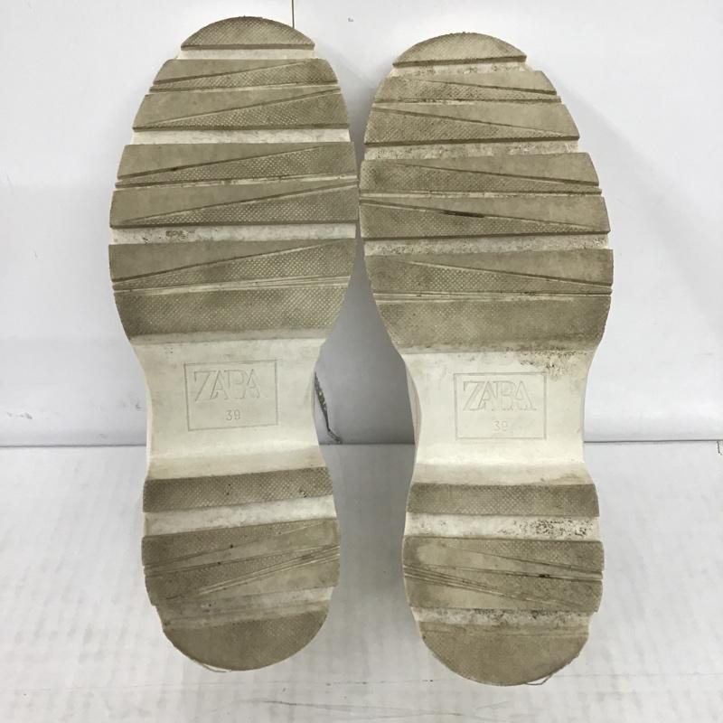 ザラ ZARA ローファー ローファー 3520 810 002 フラットトラックソールローファー EU39 無地 白 / ホワイト / レディース USED 古着 中古 10093308
