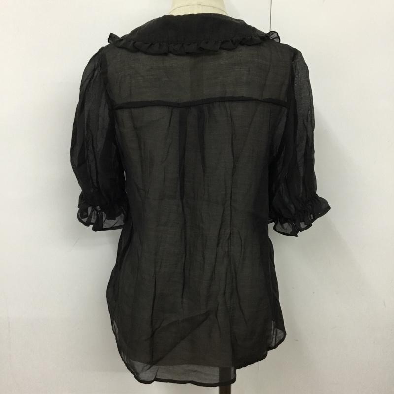 イング INGNI シャツ、ブラウス 半袖 M 無地 黒 / ブラック / レディース USED 古着 中古 10093316