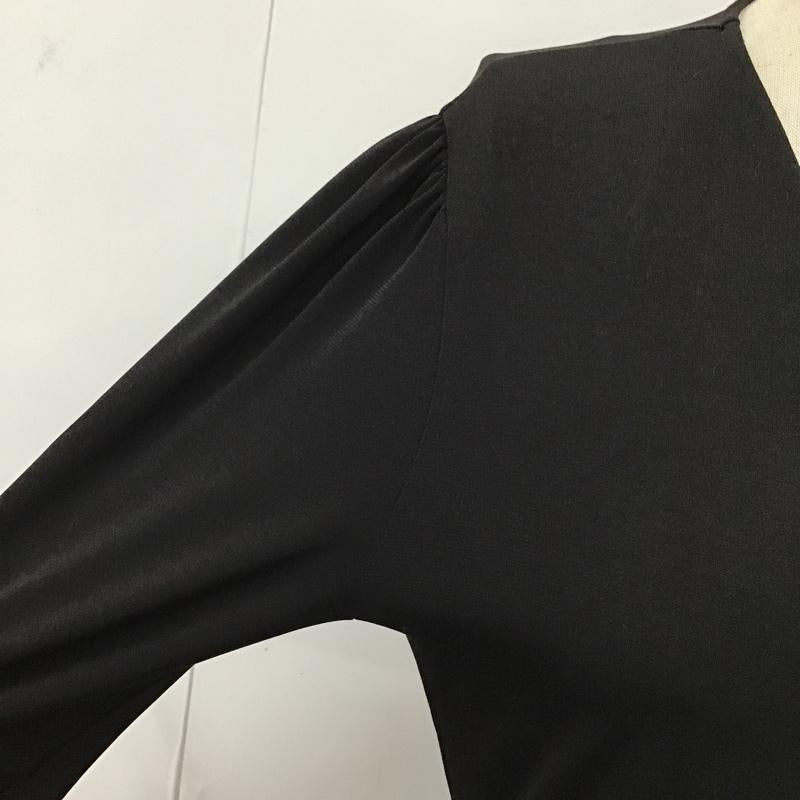 ザラ ZARA カーディガン 長袖 ガウン ワンピース M 無地 黒 / ブラック / レディース USED 古着 中古 10093346