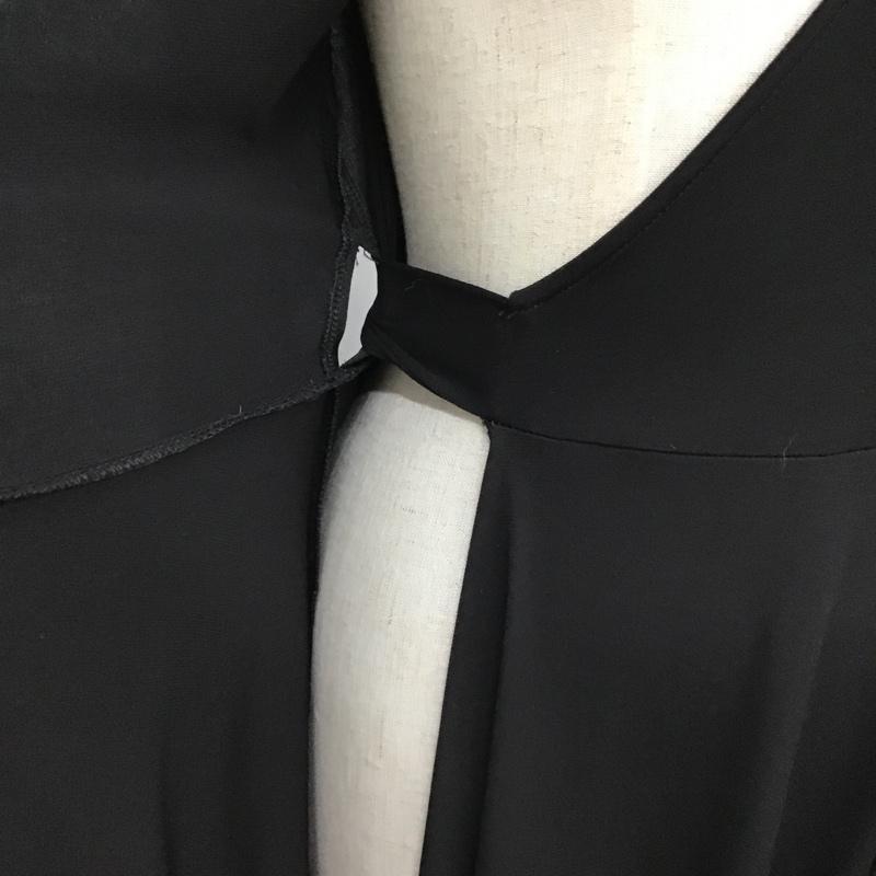 ザラ ZARA カーディガン 長袖 ガウン ワンピース M 無地 黒 / ブラック / レディース USED 古着 中古 10093346