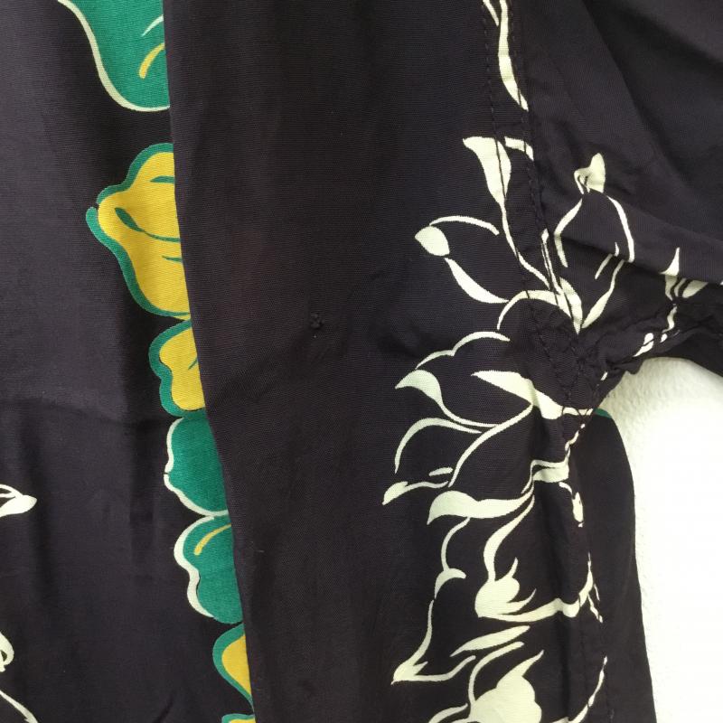 サンサーフ SUN SURF シャツ、ブラウス 半袖 アロハシャツ 開襟 オープンカラー 総柄 黒 / ブラック / メンズ USED 古着 中古 10093366
