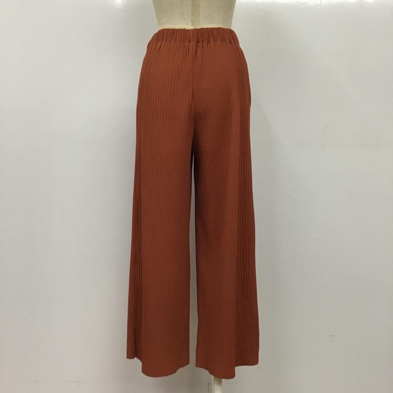 ローリーズファーム LOWRYS FARM パンツ スラックス プリーツパンツ FREE 無地 茶 / ブラウン / レディース USED 古着 中古 10093383