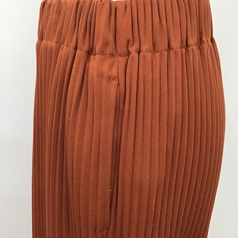 ローリーズファーム LOWRYS FARM パンツ スラックス プリーツパンツ FREE 無地 茶 / ブラウン / レディース USED 古着 中古 10093383