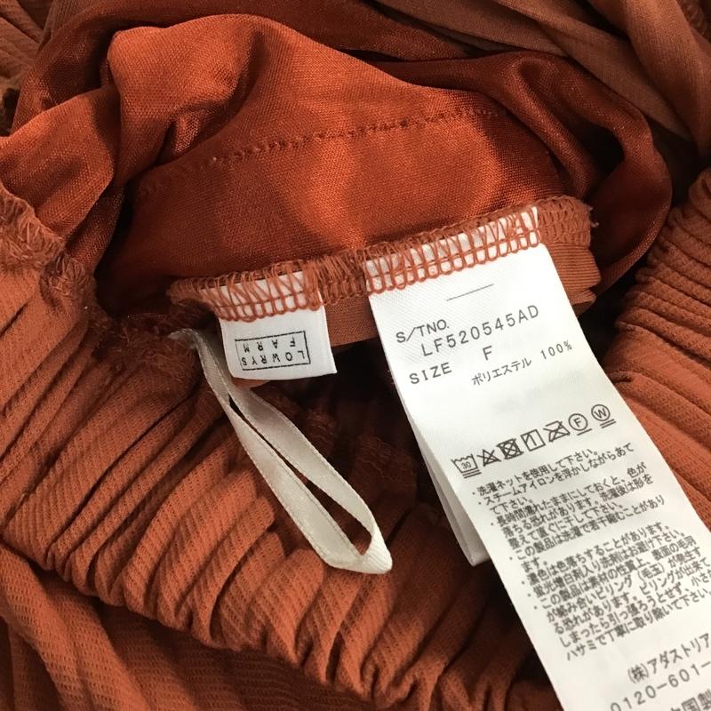 ローリーズファーム LOWRYS FARM パンツ スラックス プリーツパンツ FREE 無地 茶 / ブラウン / レディース USED 古着 中古 10093383