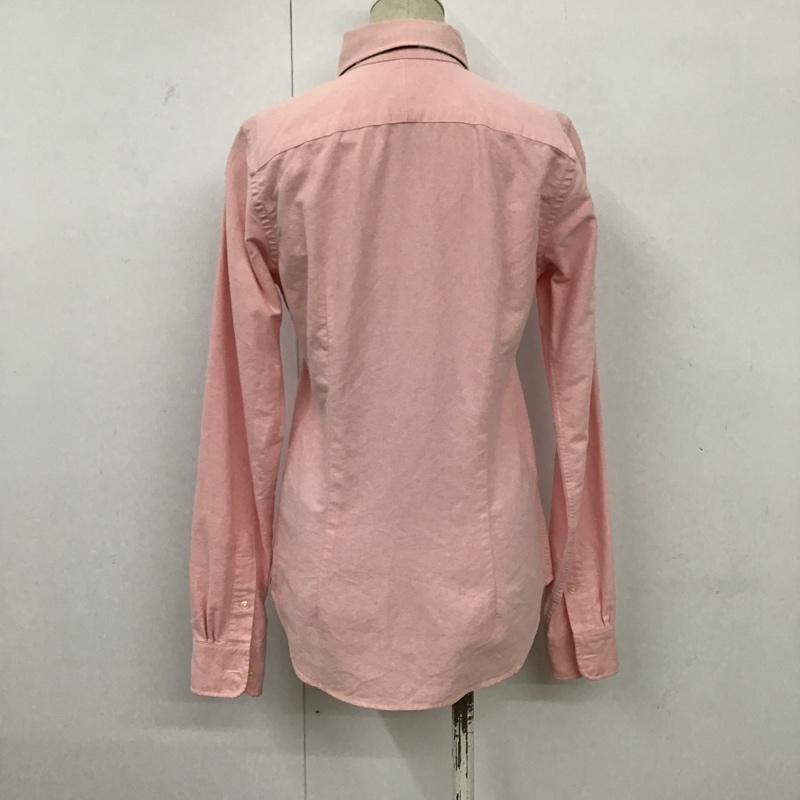 ラグビーラルフローレン RUGBYRALPHLAUREN シャツ、ブラウス 長袖 ボタンダウンシャツ 2 無地 桃 / ピンク / レディース USED 古着 中古 10093385