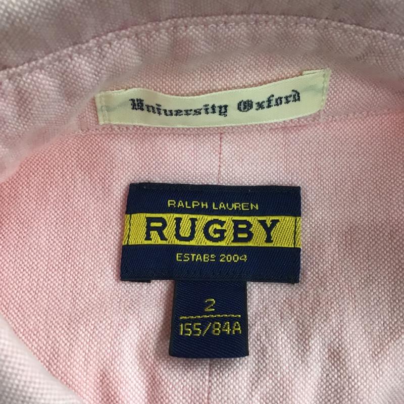 ラグビーラルフローレン RUGBYRALPHLAUREN シャツ、ブラウス 長袖 ボタンダウンシャツ 2 無地 桃 / ピンク / レディース USED 古着 中古 10093385