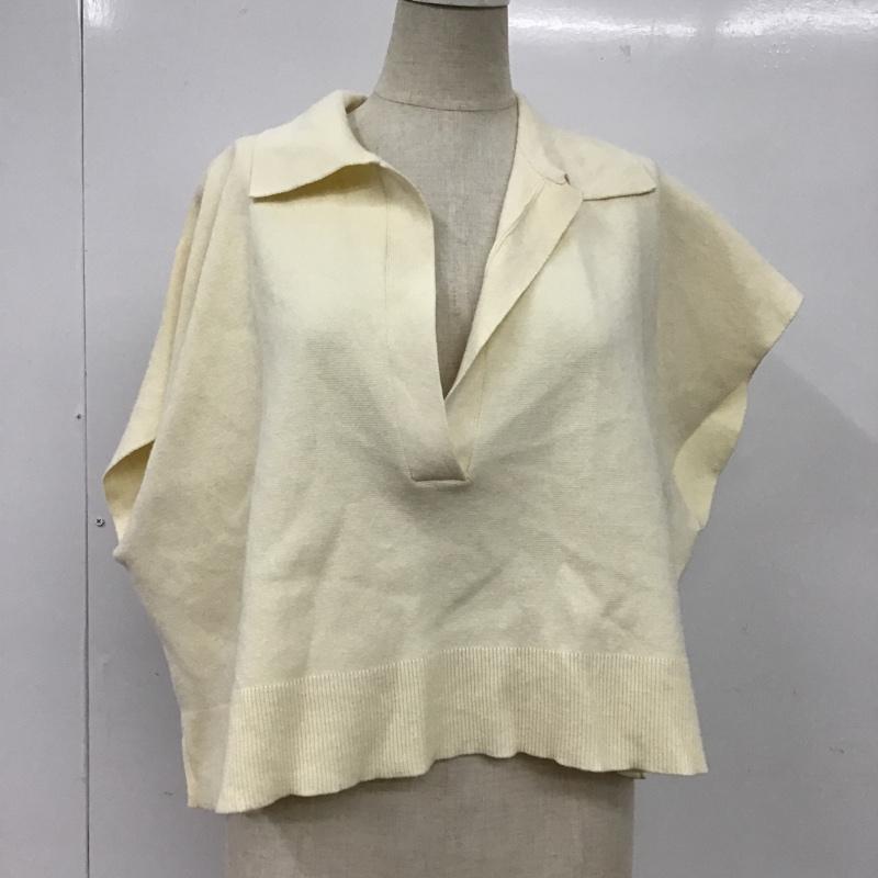ダブルクローゼット w closet ニット、セーター 半袖 FREE 無地 オフホワイト / オフホワイト / レディース USED 古着 中古 10093388