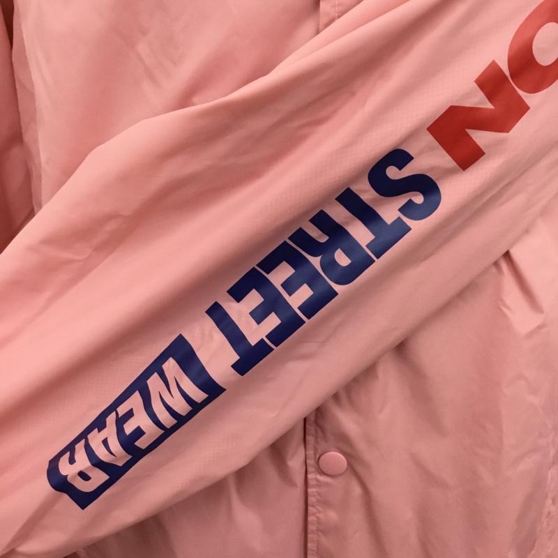 ヴィジョン ストリート ウェア VISION STREET WEAR ジャケット、上着 ジャケット、ブレザー 8523154-T コーチジャケット ナイロンジャケット ジャンパー ラグラン L プリント X ロゴ、文字 桃 / ピンク / メンズ USED 古着 中古 10093389