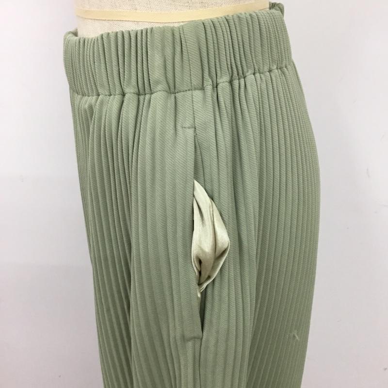 ローリーズファーム LOWRYS FARM ボトムス ボトムス プリーツパンツ FREE 無地 薄緑 / ライトグリーン / レディース USED 古着 中古 10093396