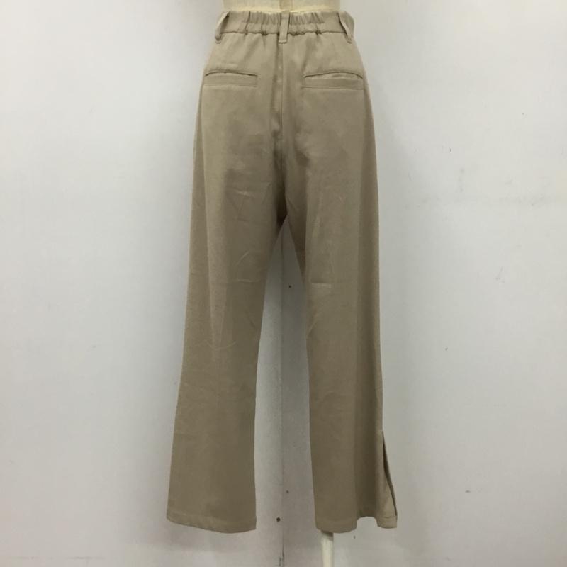 ローリーズファーム LOWRYS FARM パンツ スラックス サイドスリット M 無地 ベージュ / ベージュ / レディース USED 古着 中古 10093403