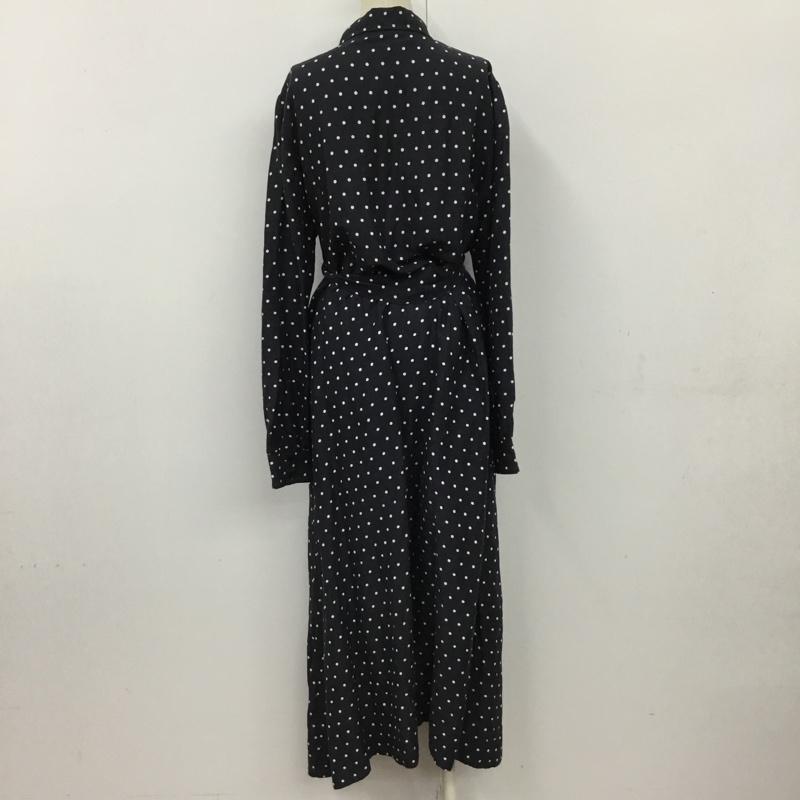 マウジー MOUSSY ワンピース ロングスカート 010BSS30-0470 シャツワンピース FREE ドット 紺 / ネイビー / レディース USED 古着 中古 10093414