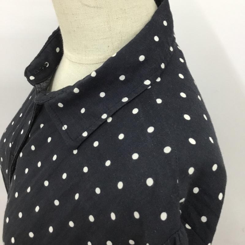 マウジー MOUSSY ワンピース ロングスカート 010BSS30-0470 シャツワンピース FREE ドット 紺 / ネイビー / レディース USED 古着 中古 10093414