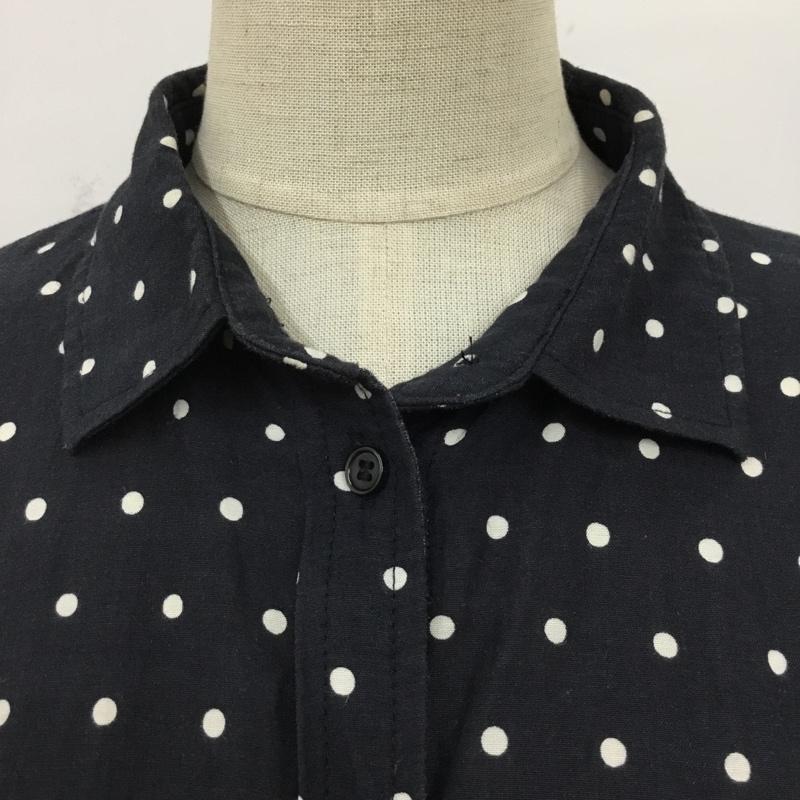 マウジー MOUSSY ワンピース ロングスカート 010BSS30-0470 シャツワンピース FREE ドット 紺 / ネイビー / レディース USED 古着 中古 10093414