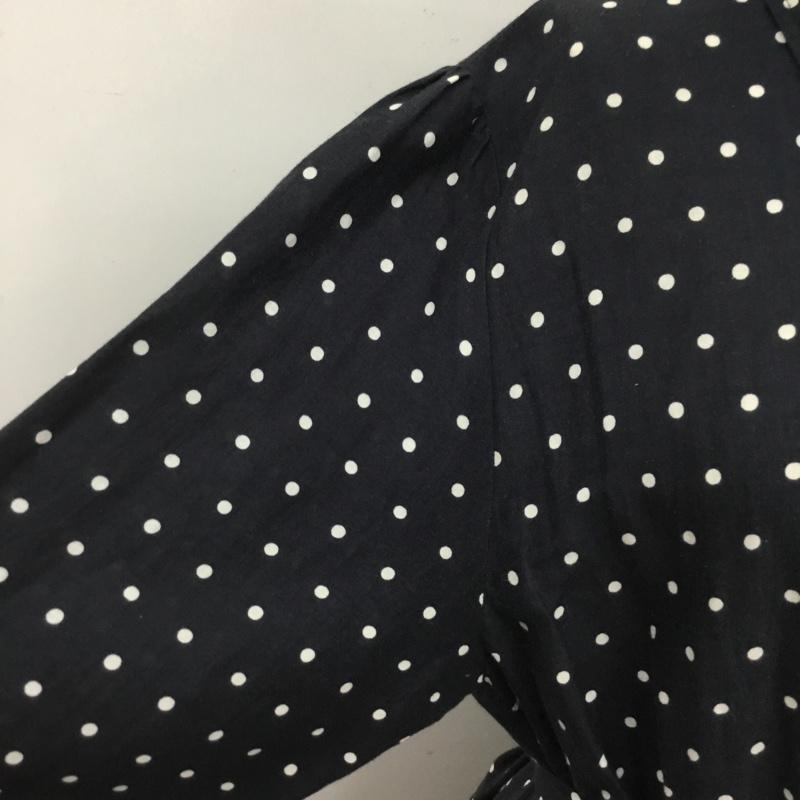 マウジー MOUSSY ワンピース ロングスカート 010BSS30-0470 シャツワンピース FREE ドット 紺 / ネイビー / レディース USED 古着 中古 10093414
