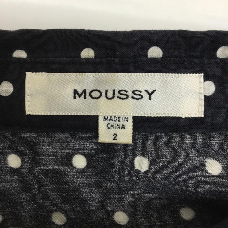 マウジー MOUSSY ワンピース ロングスカート 010BSS30-0470 シャツワンピース FREE ドット 紺 / ネイビー / レディース USED 古着 中古 10093414