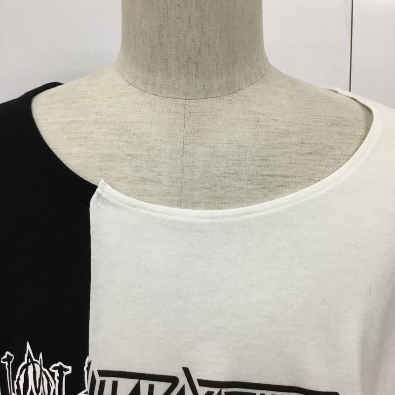 リミフゥ LIMI feu カットソー 半袖 LV-T59-837 リミフゥ×ミハラヤスヒロロゴプリントバイカラービッグシルエットTシャツ S ロゴ、文字 白 / ホワイト / X 黒 / ブラック / メンズ USED 古着 中古 10093416