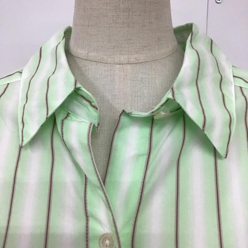 グリーンレーベルリラクシング green label relaxing シャツ、ブラウス 長袖 3611-169-1818 タック スリーブ シャツ ストライプ ストライプ マルチカラー / マルチカラー / レディース USED 古着 中古 10093471
