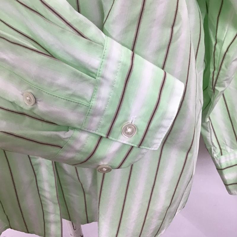 グリーンレーベルリラクシング green label relaxing シャツ、ブラウス 長袖 3611-169-1818 タック スリーブ シャツ ストライプ ストライプ マルチカラー / マルチカラー / レディース USED 古着 中古 10093471