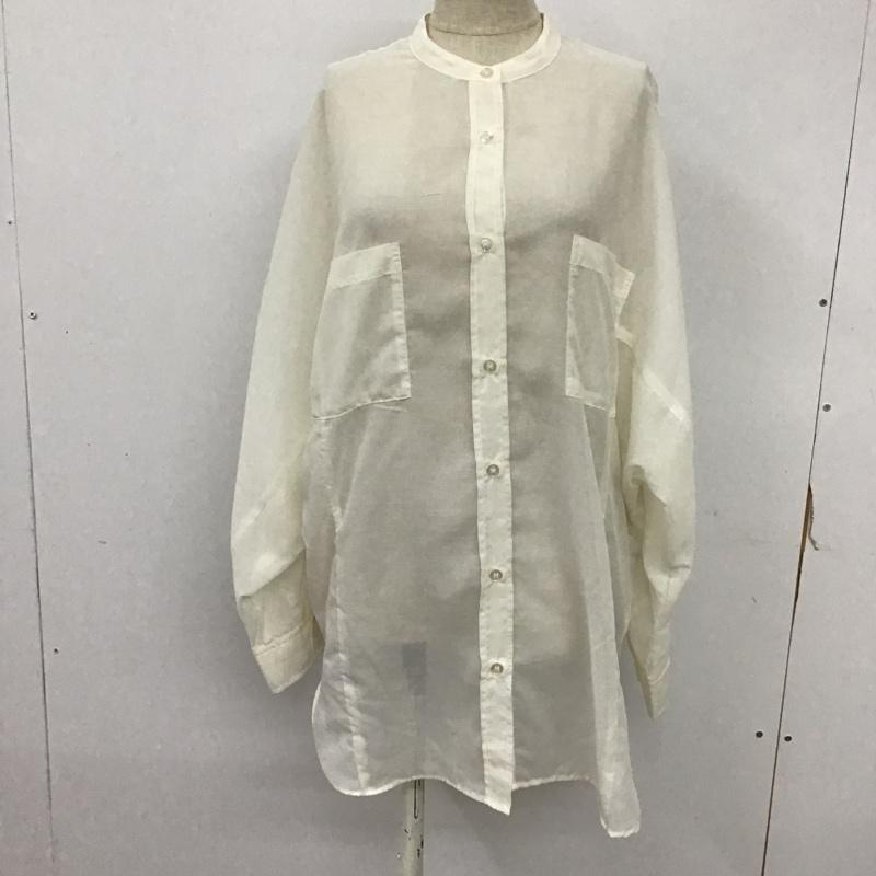 ローリーズファーム LOWRYS FARM シャツ、ブラウス 長袖 シアーシャツ FREE 無地 白 / ホワイト / レディース USED 古着 中古 10093483