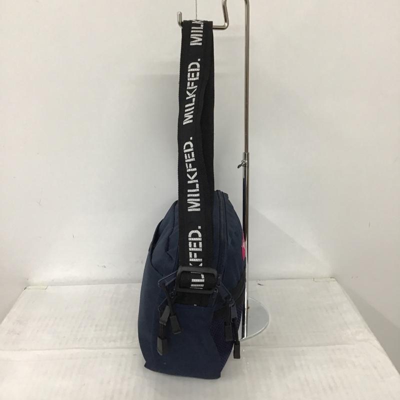 ミルクフェド MILKFED. ショルダーバッグ ショルダーバッグ 03173053 NEO LOGO TAPE SHOULDER BAG ロゴ、文字 紺 / ネイビー / X 桃 / ピンク / レディース USED 古着 中古 10093490