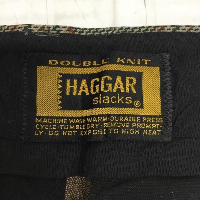 古着 USED パンツ スラックス HAGGAR チェック ベージュ / ベージュ / X 緑 / グリーン / X 茶 / ブラウン / メンズ USED 古着 中古 10093527