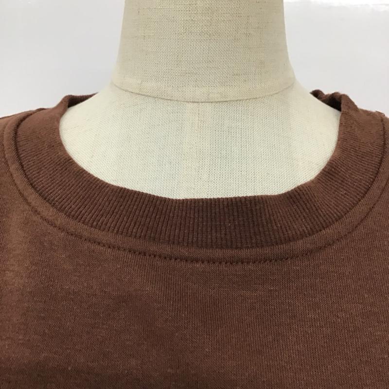 ザラ ZARA トレーナー 長袖 M 無地 茶 / ブラウン / レディース USED 古着 中古 10093529