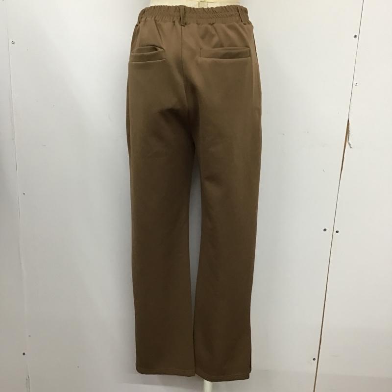 ページボーイ PAGEBOY パンツ スラックス PB150077TS センタープレス 裾スリット FREE 無地 茶 / ブラウン / レディース USED 古着 中古 10093609