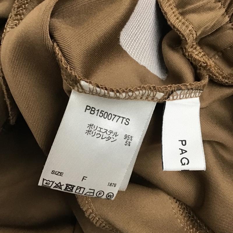 ページボーイ PAGEBOY パンツ スラックス PB150077TS センタープレス 裾スリット FREE 無地 茶 / ブラウン / レディース USED 古着 中古 10093609