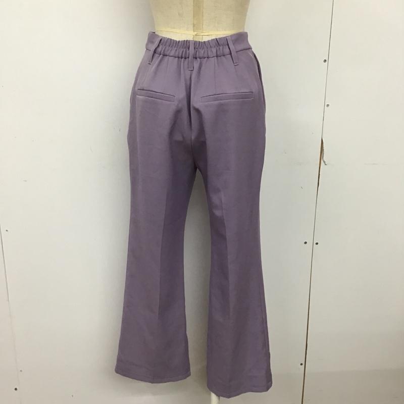 ビス ViS パンツ スラックス BVS-80570-C センタープレス 裾スリット S 無地 紫 / パープル / レディース USED 古着 中古 10093619