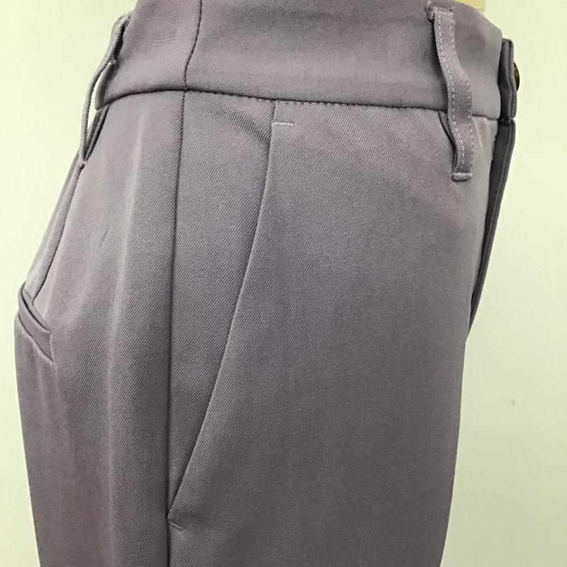 ビス ViS パンツ スラックス BVS-80570-C センタープレス 裾スリット S 無地 紫 / パープル / レディース USED 古着 中古 10093619
