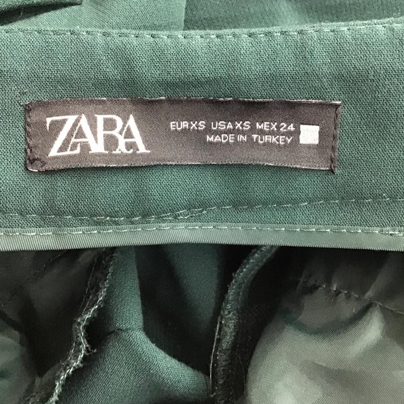 ザラ ZARA パンツ スラックス XS 無地 緑 / グリーン / レディース USED 古着 中古 10093637