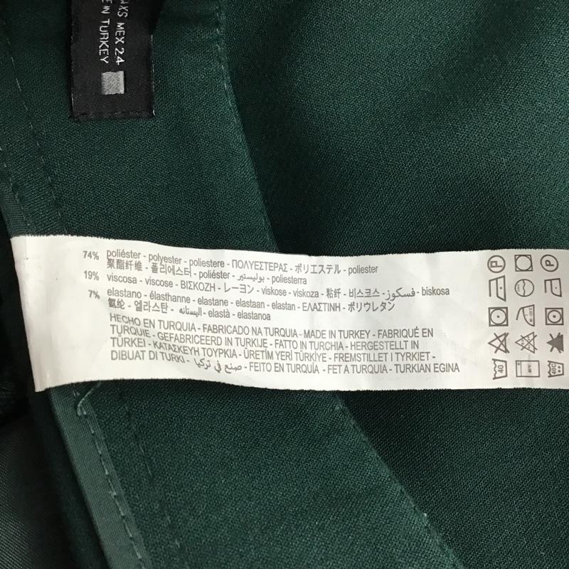 ザラ ZARA パンツ スラックス XS 無地 緑 / グリーン / レディース USED 古着 中古 10093637