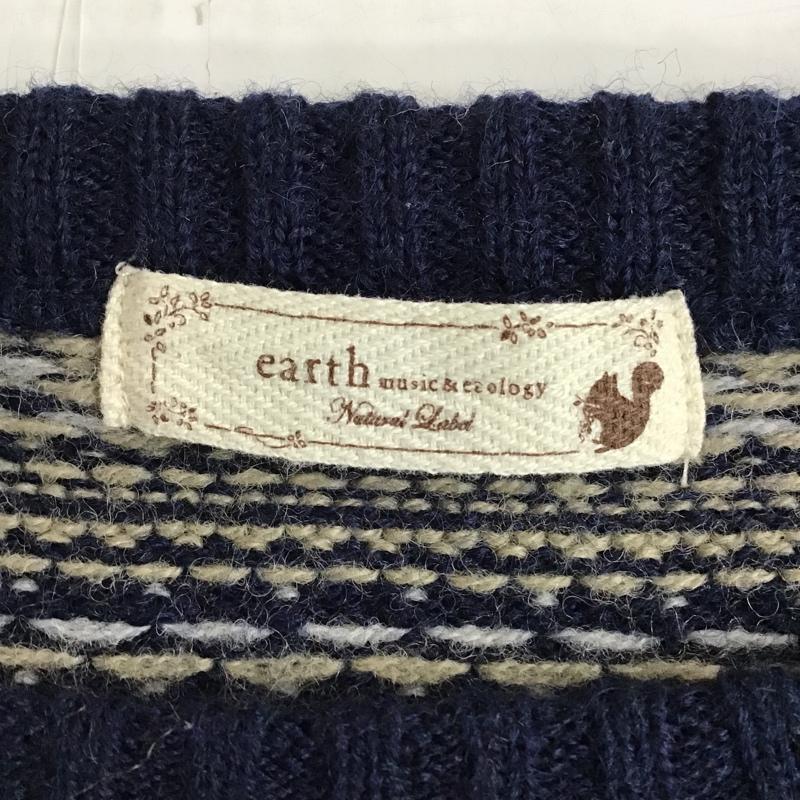 アースミュージックアンドエコロジー earth music&ecology ニット、セーター 長袖 総柄 マルチカラー / マルチカラー / レディース USED 古着 中古 10093673