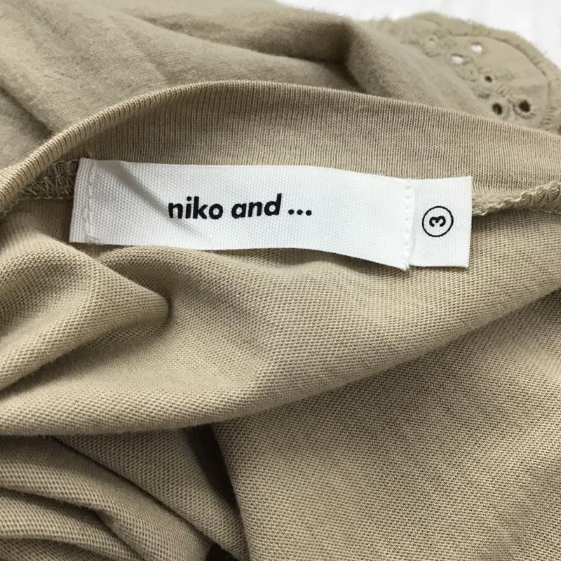 ニコアンド niko and... カットソー 半袖 3 無地 ベージュ / ベージュ /  レディース USED 古着 中古 10093682